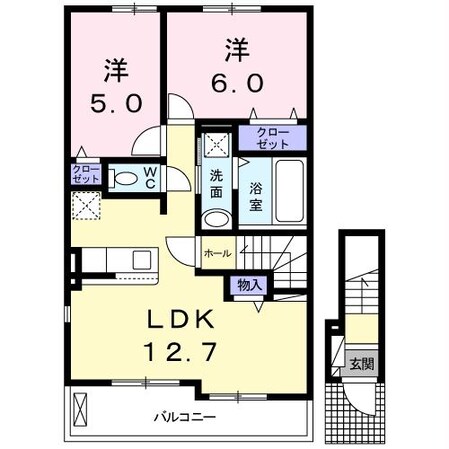 ル シエル エストの物件間取画像